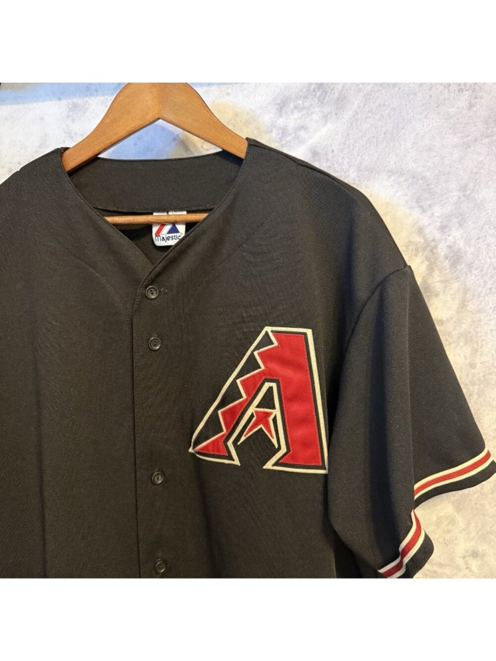 Vintage Arizona Diamondbacks Majestic Baseball Jersey Mens 2XL Black